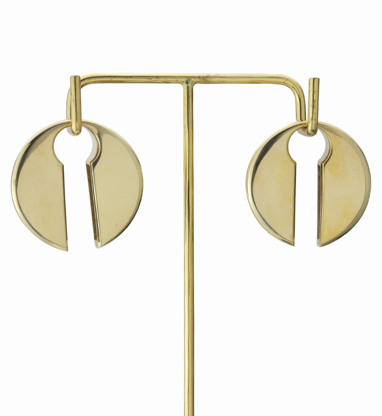 Broad Keyhole Brass Ear Weights