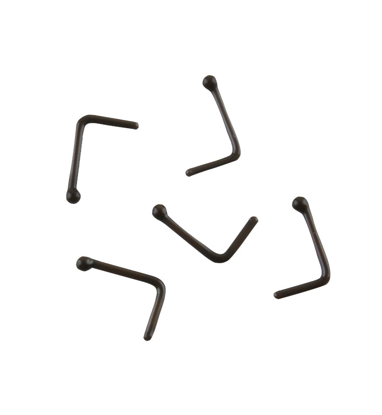 Chocolate L Bend Glass Nose Ring