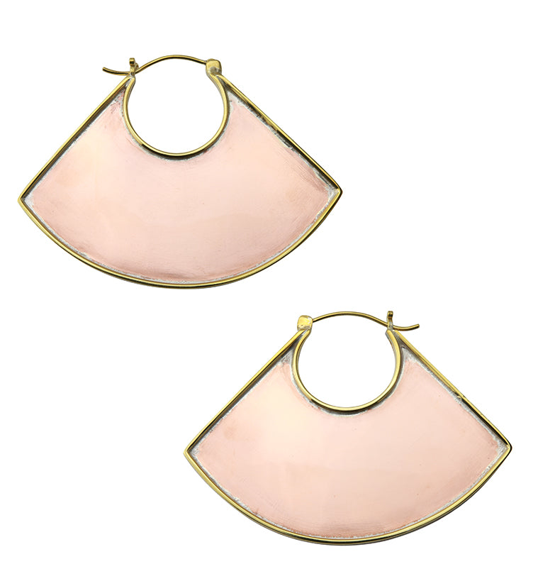 16G Buffer Copper & Brass Earrings