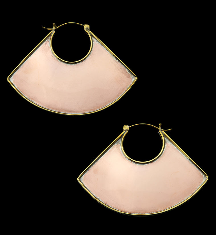 16G Buffer Copper & Brass Earrings