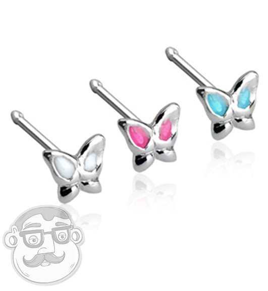 Butterfly Nose Ring Stud