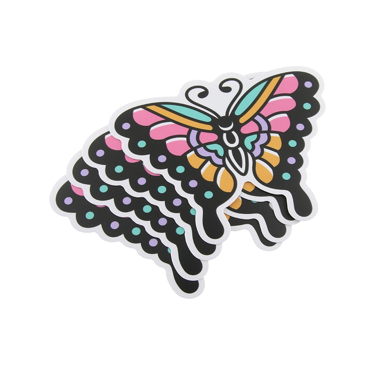 Butterflay Sticker Butterfly Sticker Pack (4 pack) | UrbanBodyJewelry.com