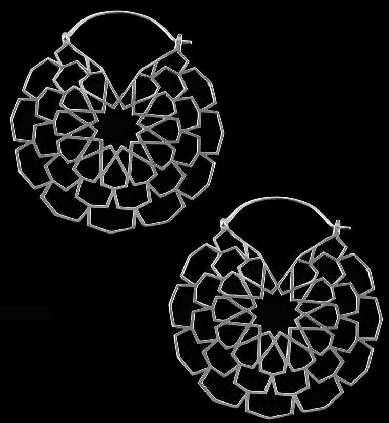 Buxom White Brass Earrings / Weights