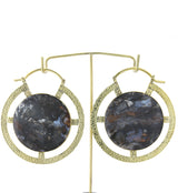 Byzantine Pyrite Jasper Slice Ear Weights