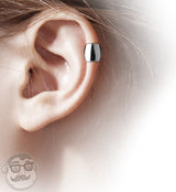 16G Black PVD Simple Helix - Cartilage Shield Barbell
