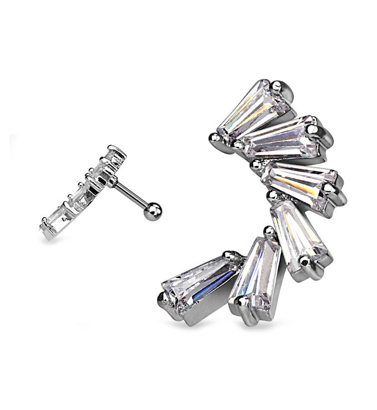 Cascade CZ Tragus / Cartilage Barbell