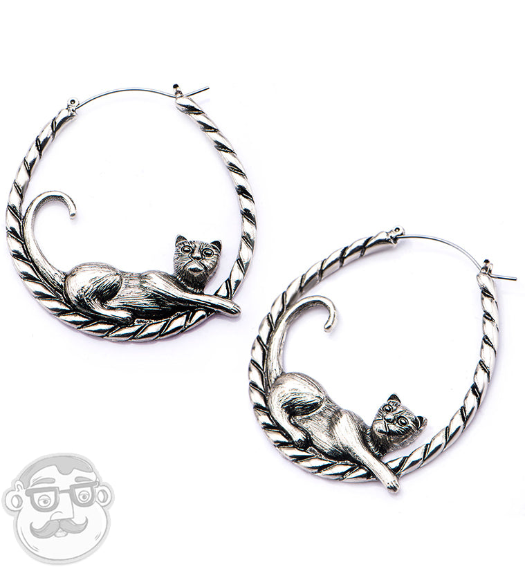 Cat Lounge Plug Hoops
