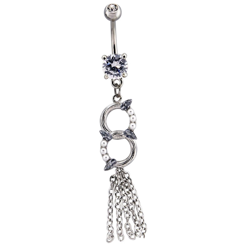 Chained Gem Belly Button Ring