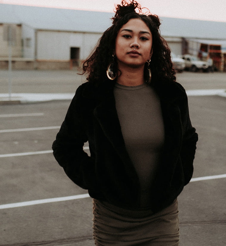 Hammered Lament Purple Chalcedony Stone Ear Weights