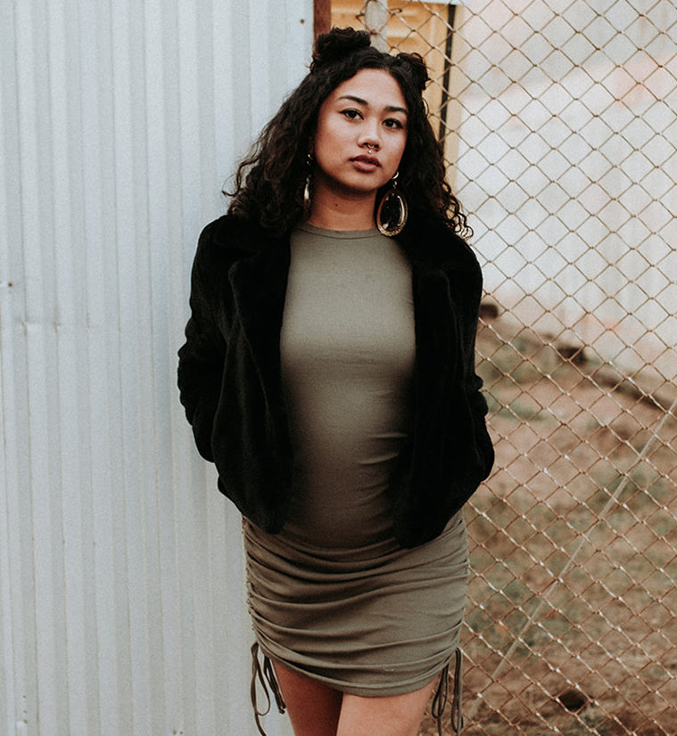 Hammered Lament Purple Chalcedony Stone Ear Weights