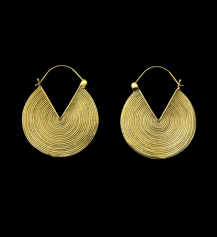 18G Circinate Brass Earrings