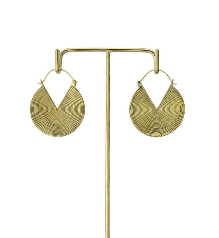 18G Circinate Brass Earrings