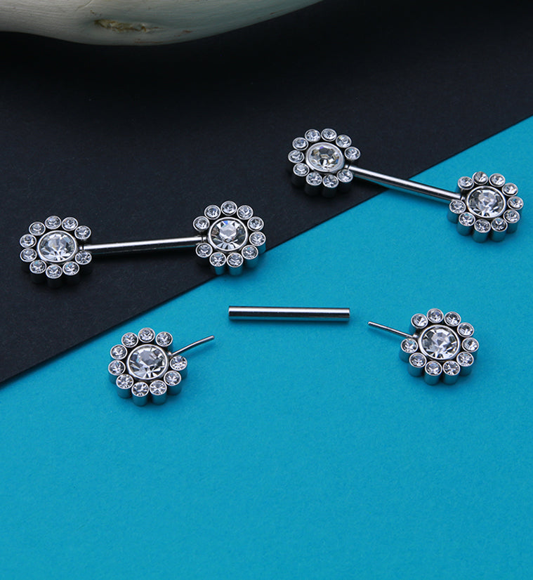 14G Cirque Threadless Nipple Ring Barbells