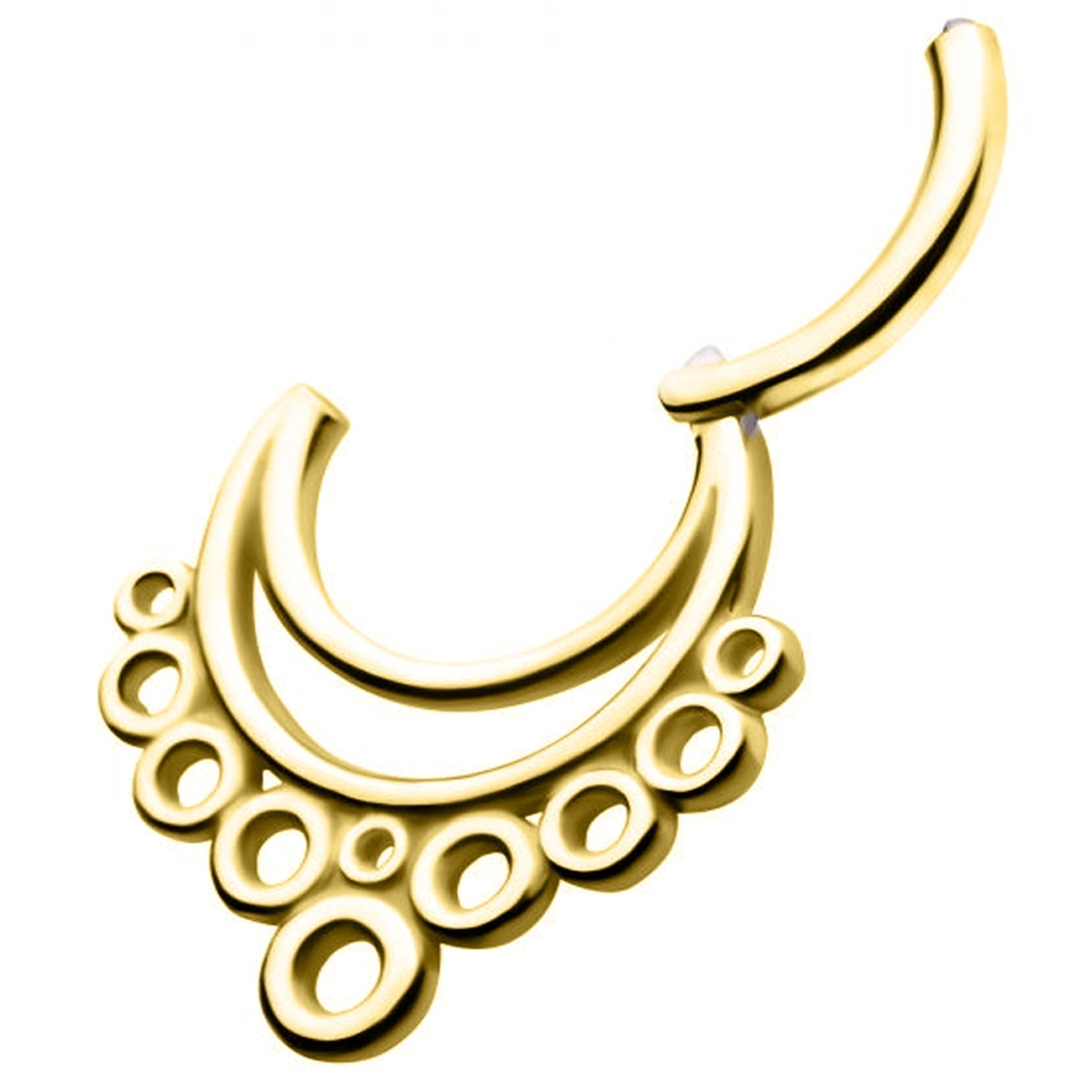 Gold PVD Cirque Hinged Segment Ring