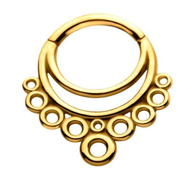 Gold PVD Cirque Hinged Segment Ring