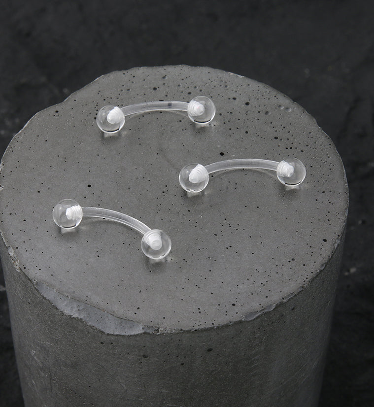 Clear Acrylic Curved Barbell