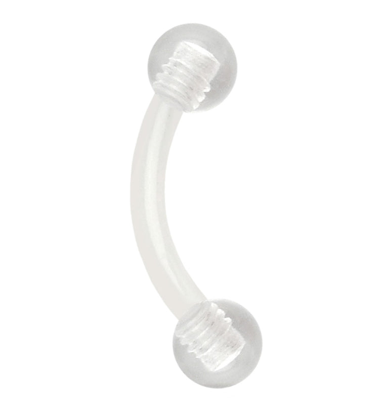 Clear Acrylic Curved Barbell