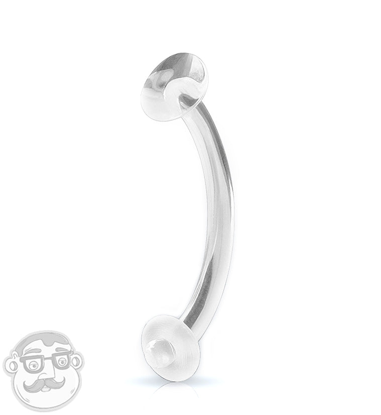 Clear Curved Retainer Bar