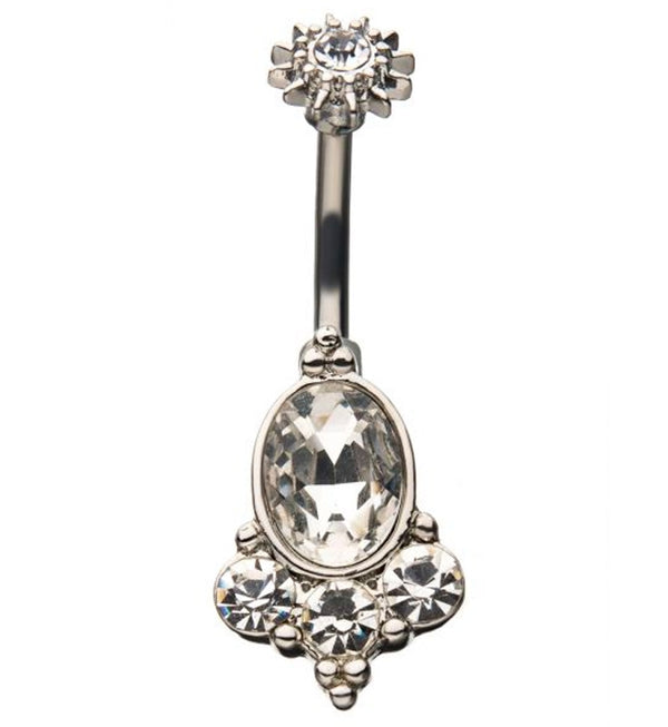 Clear CZ Lure Belly Ring