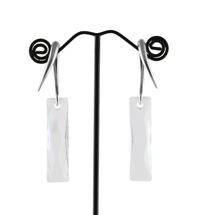 Swarovski Clear Tower CZ Brass Hangers