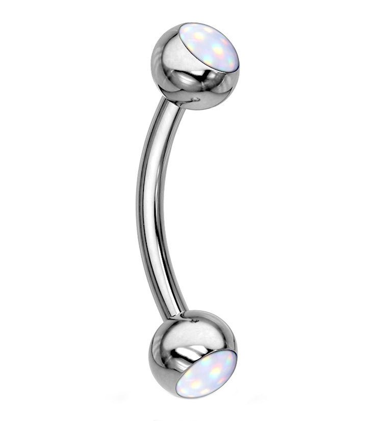 Clear Escent Stainless Steel Curved Barbell