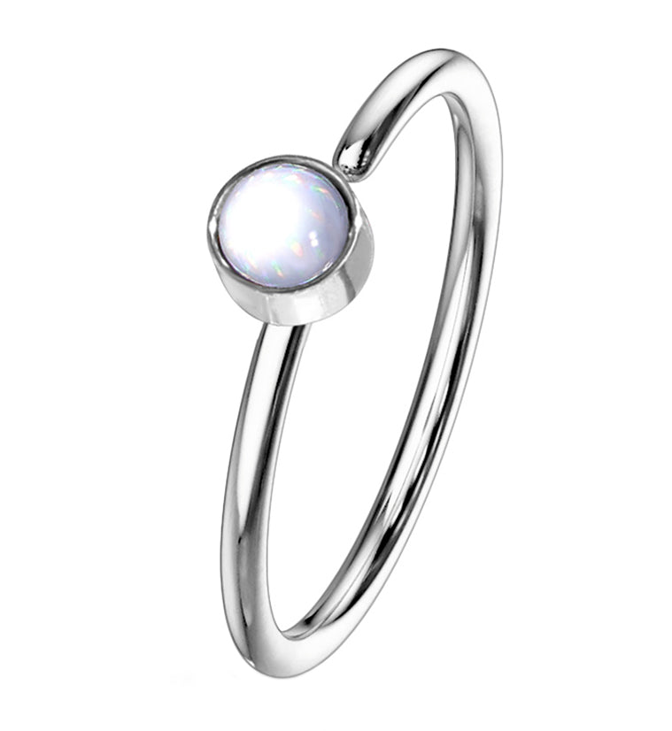 20G Clear Micro Escent Stainless Steel Nose Ring Hoop