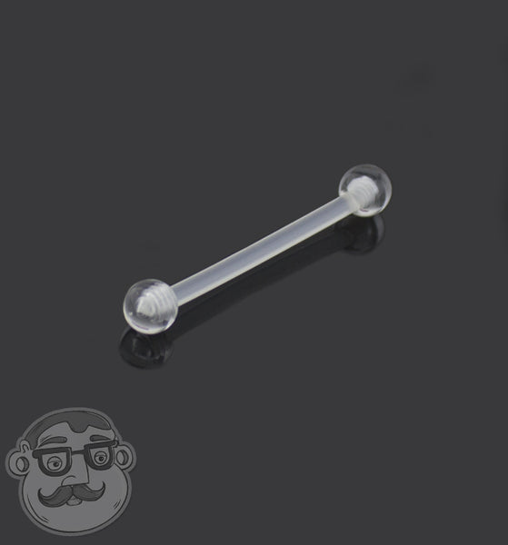 D.Bella 8-10 stuks Clear Curved Barbells Retainer 16G Plastic Eyebrow Earring Lip Helix Tragus Rook Bars 6-12mm Labret Flexibele Retainers Acryl Bioflex Piercing, 6mm, 8mm, 10mm, 12mm
