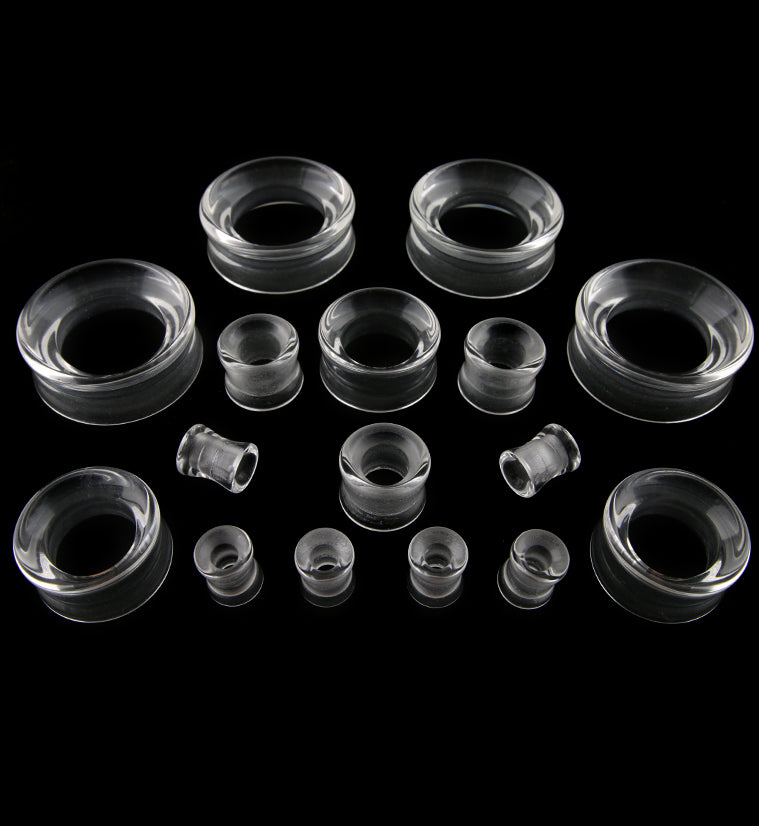 Clear Glass Tunnel Plugs