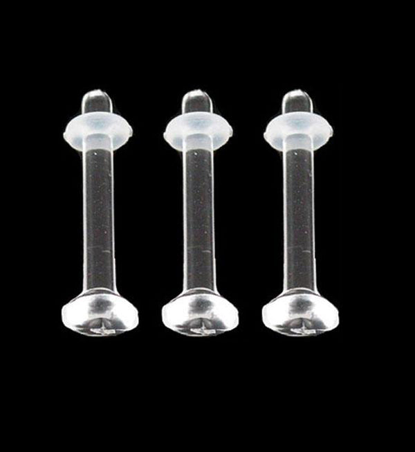 Clear Push Pin Retainer Labret Stud
