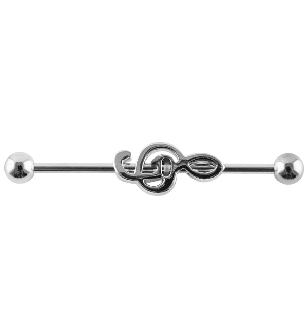 Music Note Stainless Steel Industrial Barbell