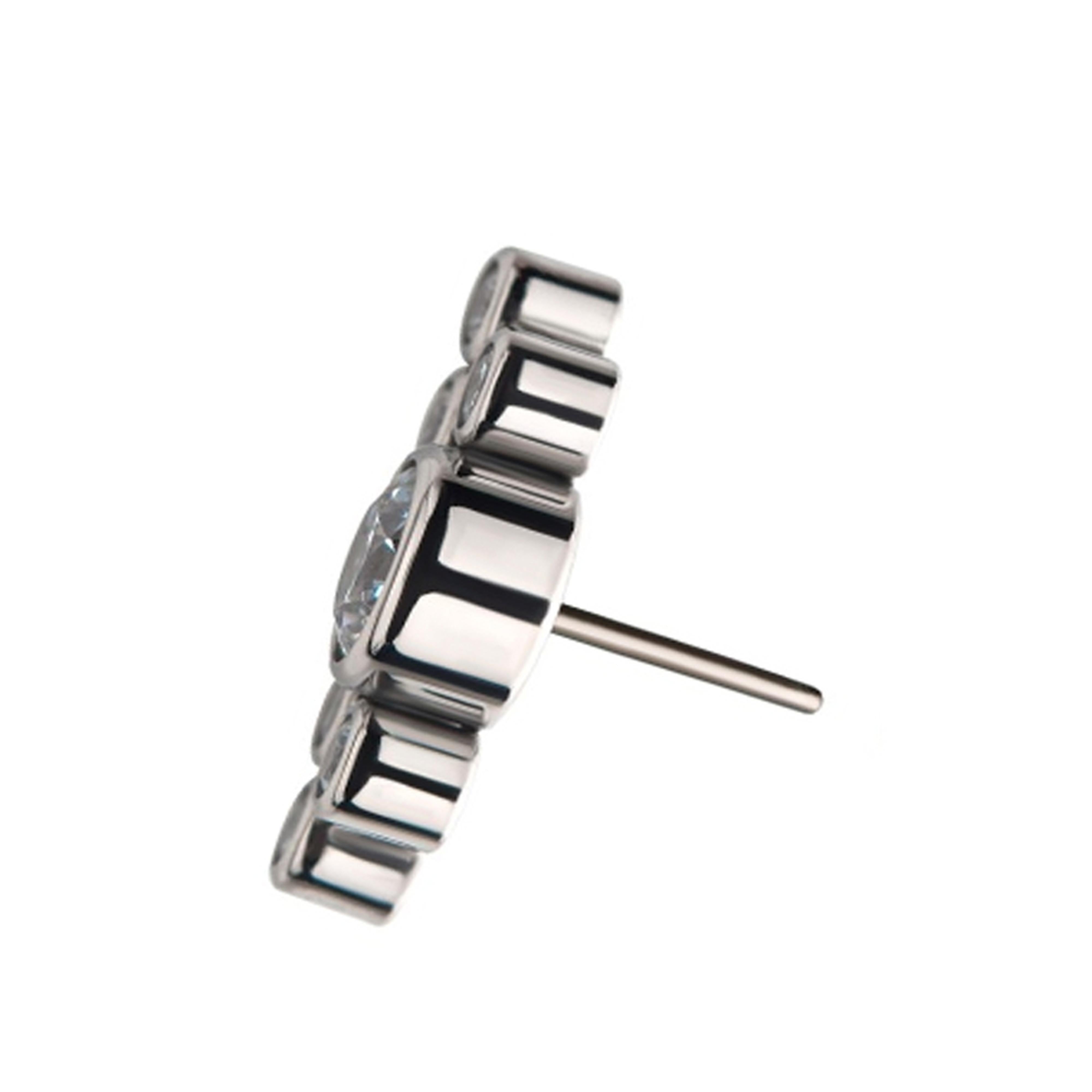 Clique Swarovski CZ Titanium Threadless Top