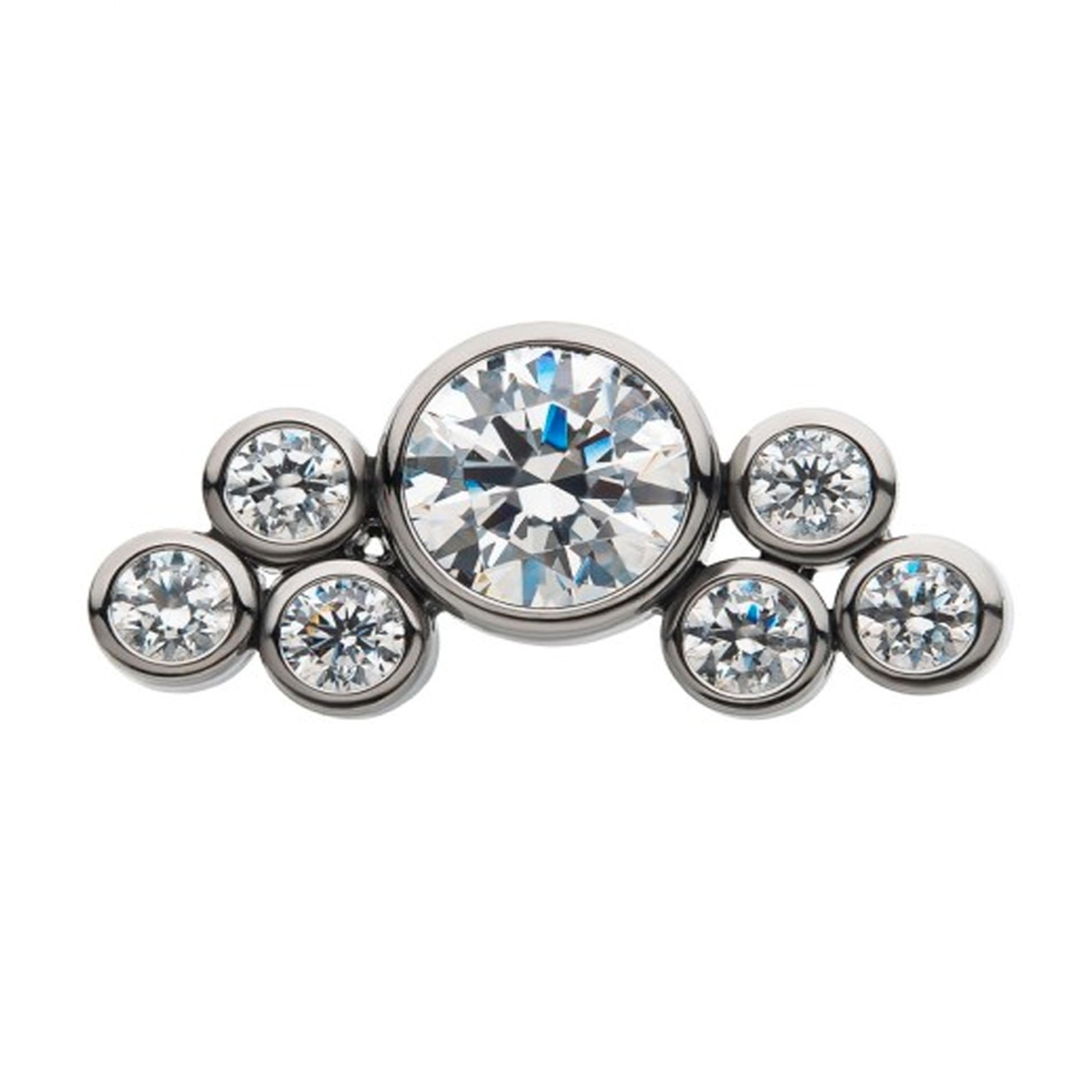 Clique Swarovski CZ Titanium Threadless Top