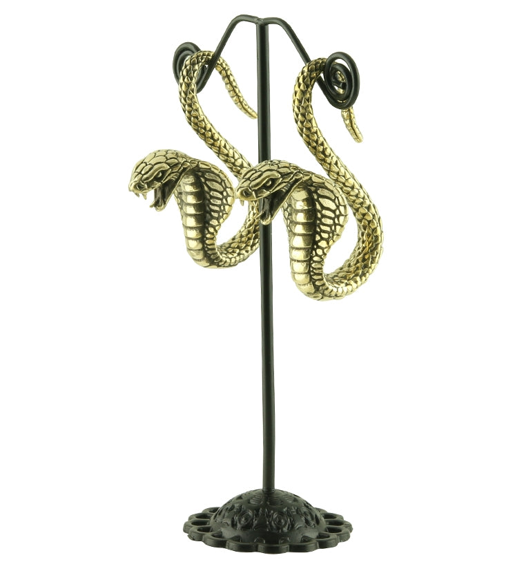 King Cobra Snake Brass Ear Weights