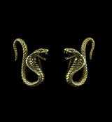 King Cobra Snake Brass Ear Weights