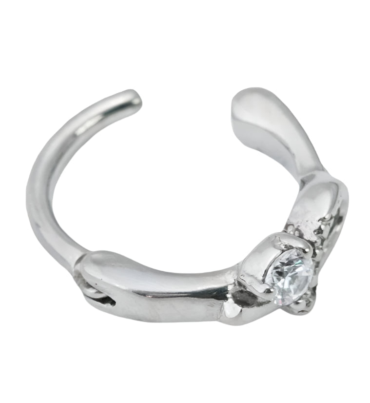 14G Coil CZ Belly Button Clicker