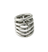 Coil Stainless Steel Hinged Lobe Cuff