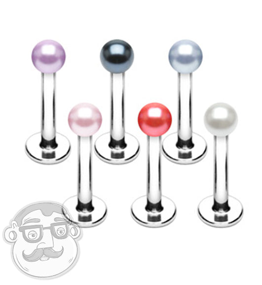 Pearl Color Top Lip Ring
