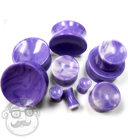 Purple Stone Ear Gauges