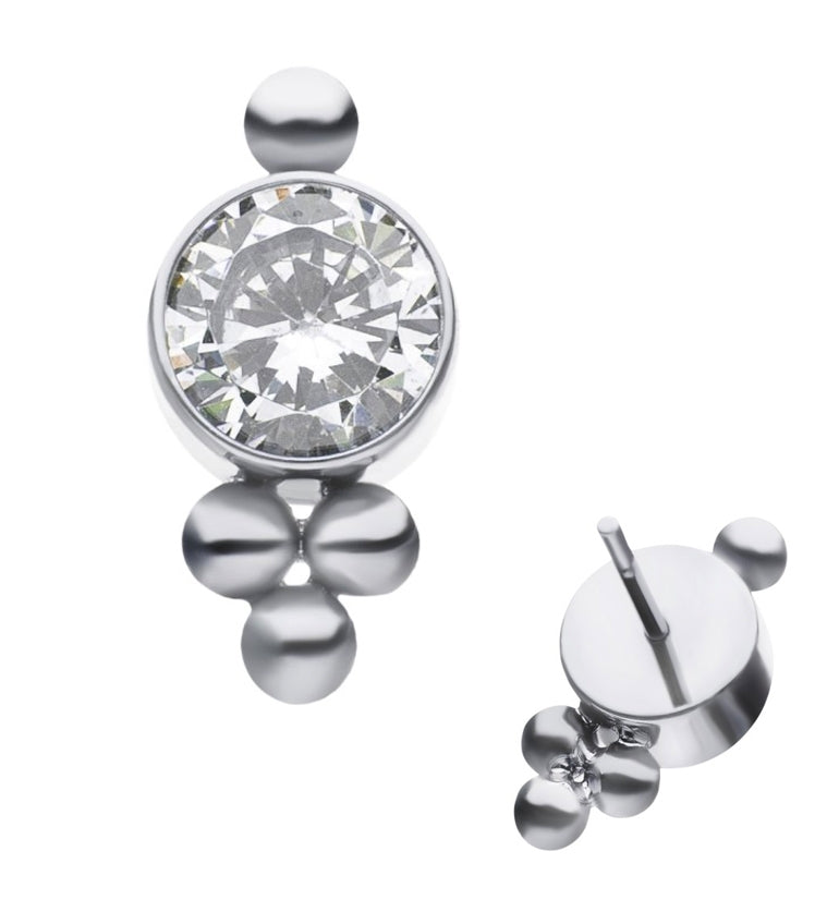 Covey Beaded Titanium Threadless Top