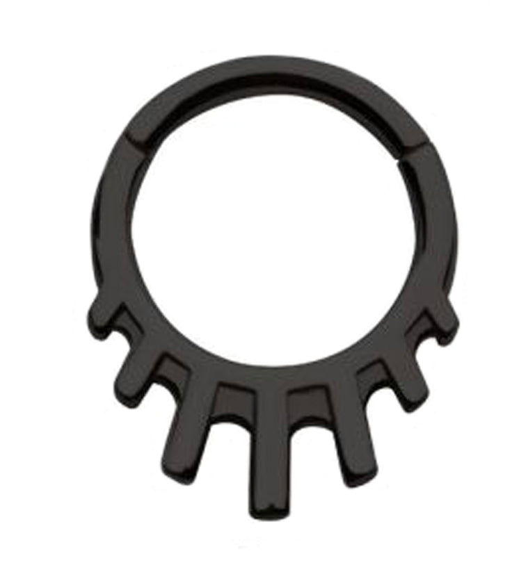 Black PVD Drop Bars Hinged Segment Ring