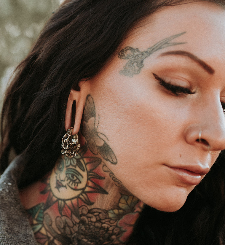 Crater Brass Hinged Ear Weights