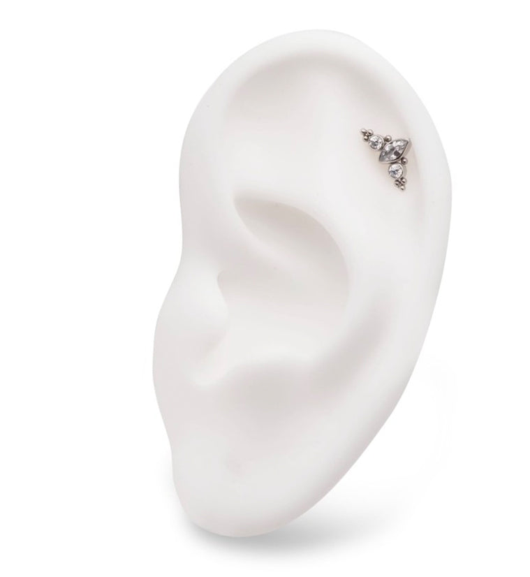 Crest CZ Threadless Titanium Top