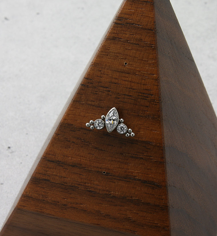 Crest CZ Threadless Titanium Top