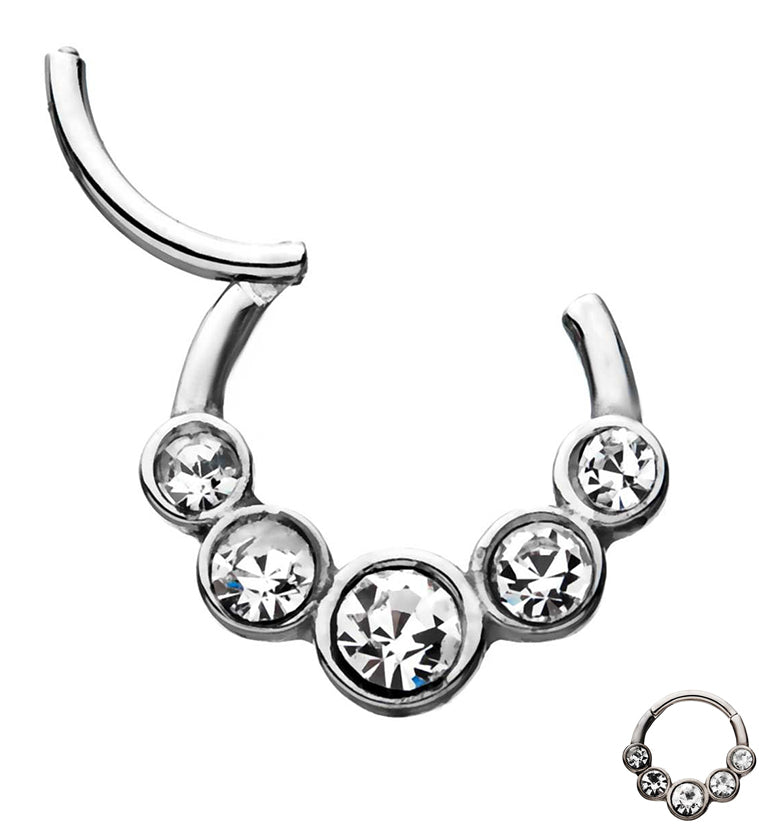 Crew CZ Hinged Segment Ring