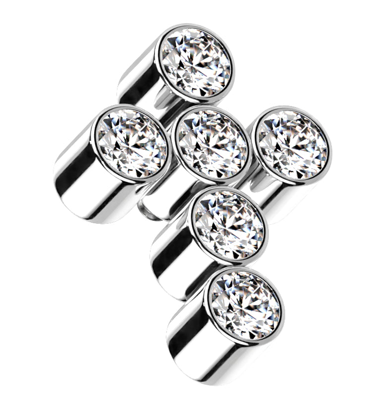 Cross CZ Titanium Internally Threaded Top