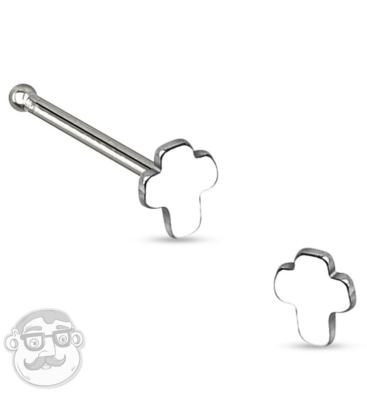20G Cross Top Stainless Steel Nose Bone