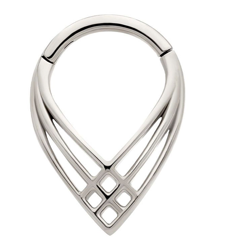 Crosshatch Point Stainless Steel Hinged Segment Ring