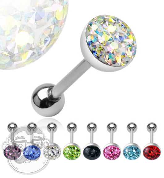 CZ Gem Top Tongue Ring