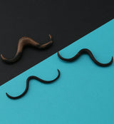 Curly Mustache Areng Wooden Septum Bar