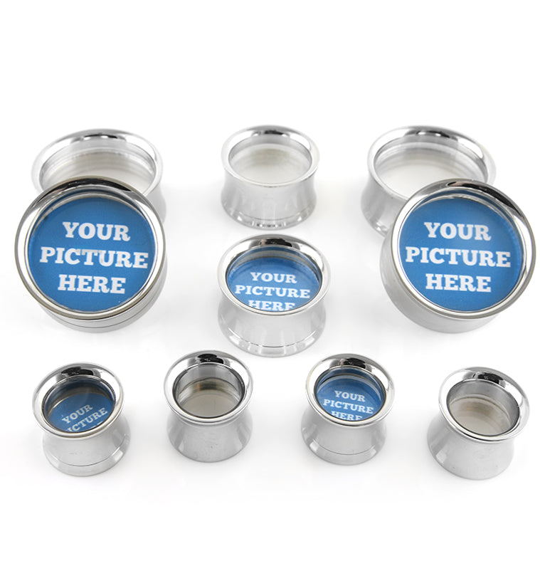 Custom Image Stainless Steel Plugs
